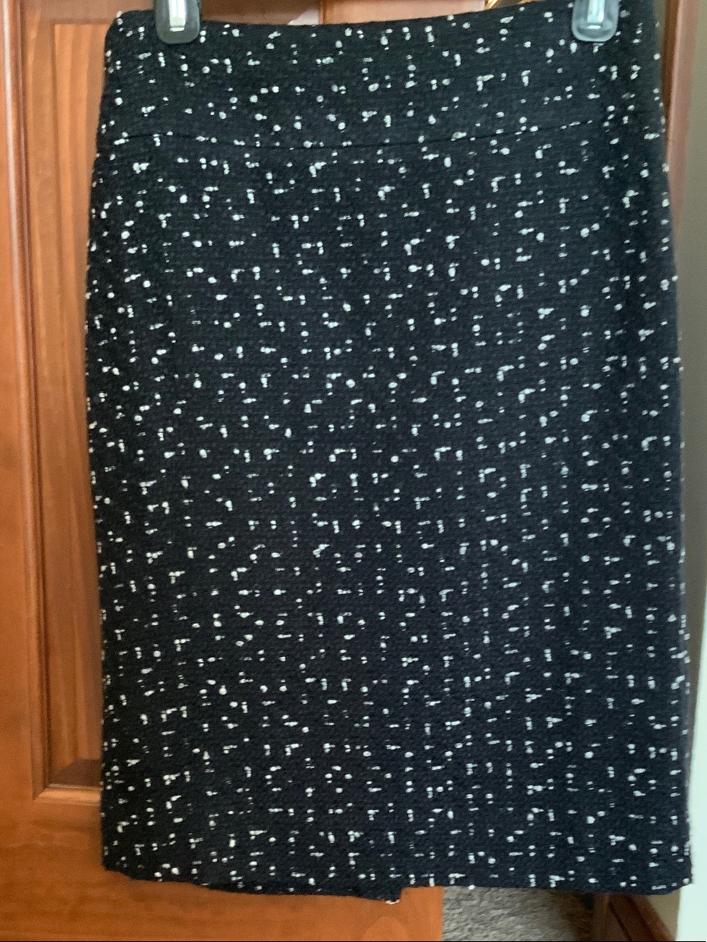 J. Crew Black Speckled Pencil Skirt